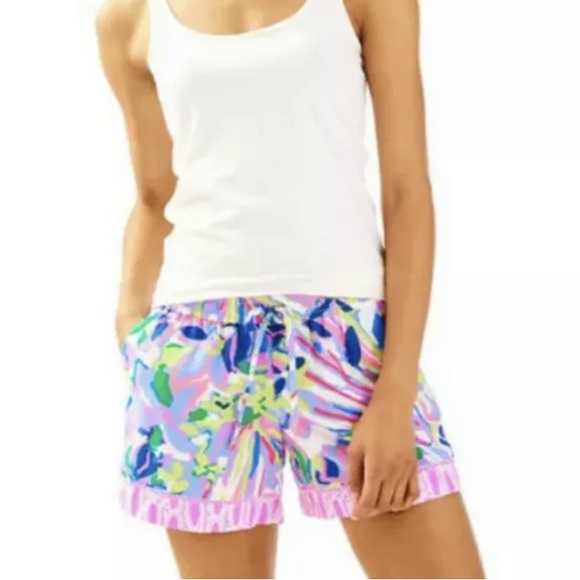 Lilly Pulitzer Pants - Lilly Pulitzer womens Katia Shorts Having A Blast Pink Purple Size XXS